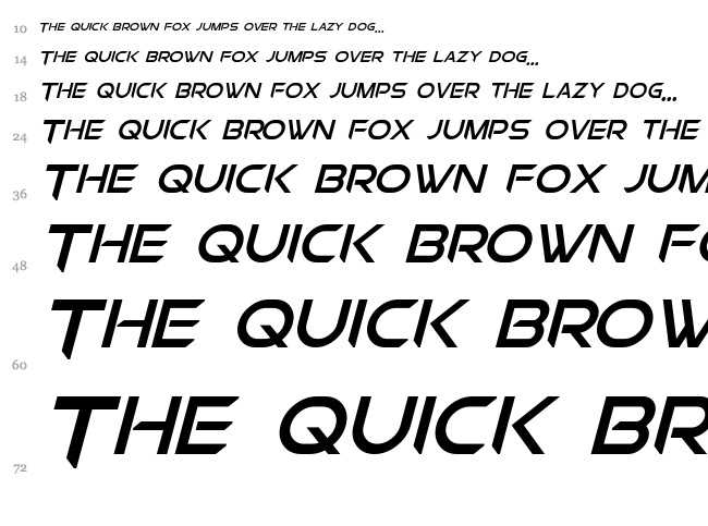 Chromia font waterfall